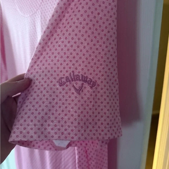 Callaway Men's Light Pink Polo Shirt - Picture 4 of 4